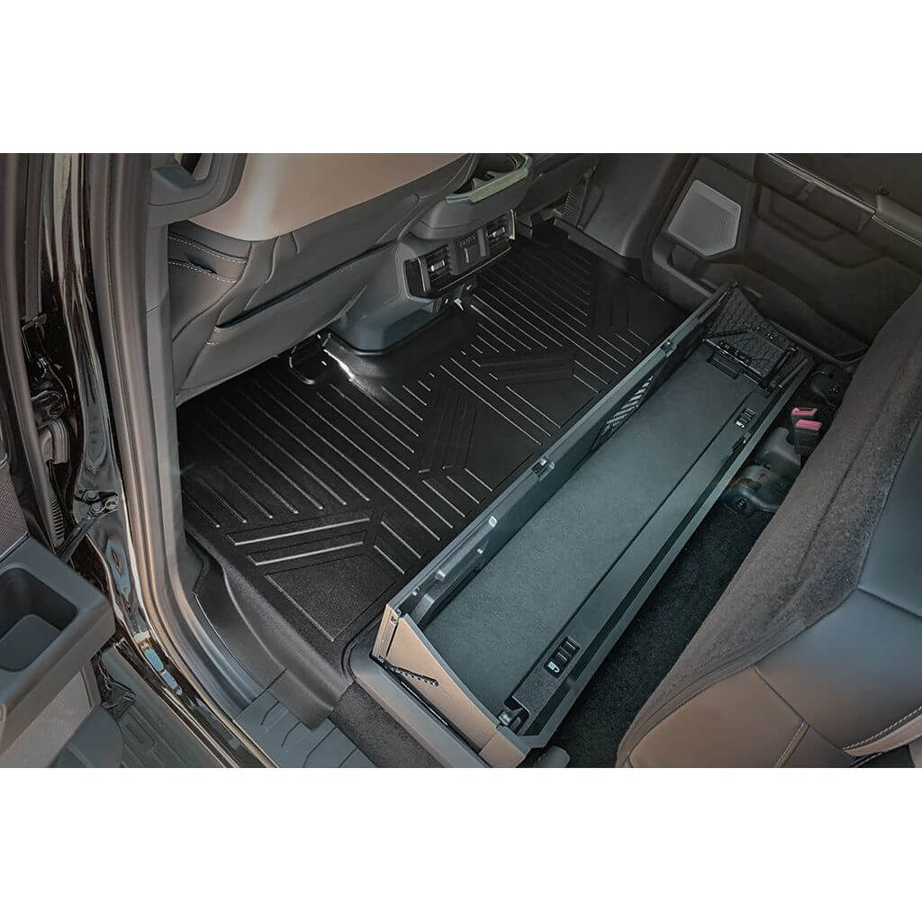SmartCoverage™ Floor Liners For 2015-2026 Ford F-150 (1st Row Bucket) & OEM 2nd Row Under Seat Storage