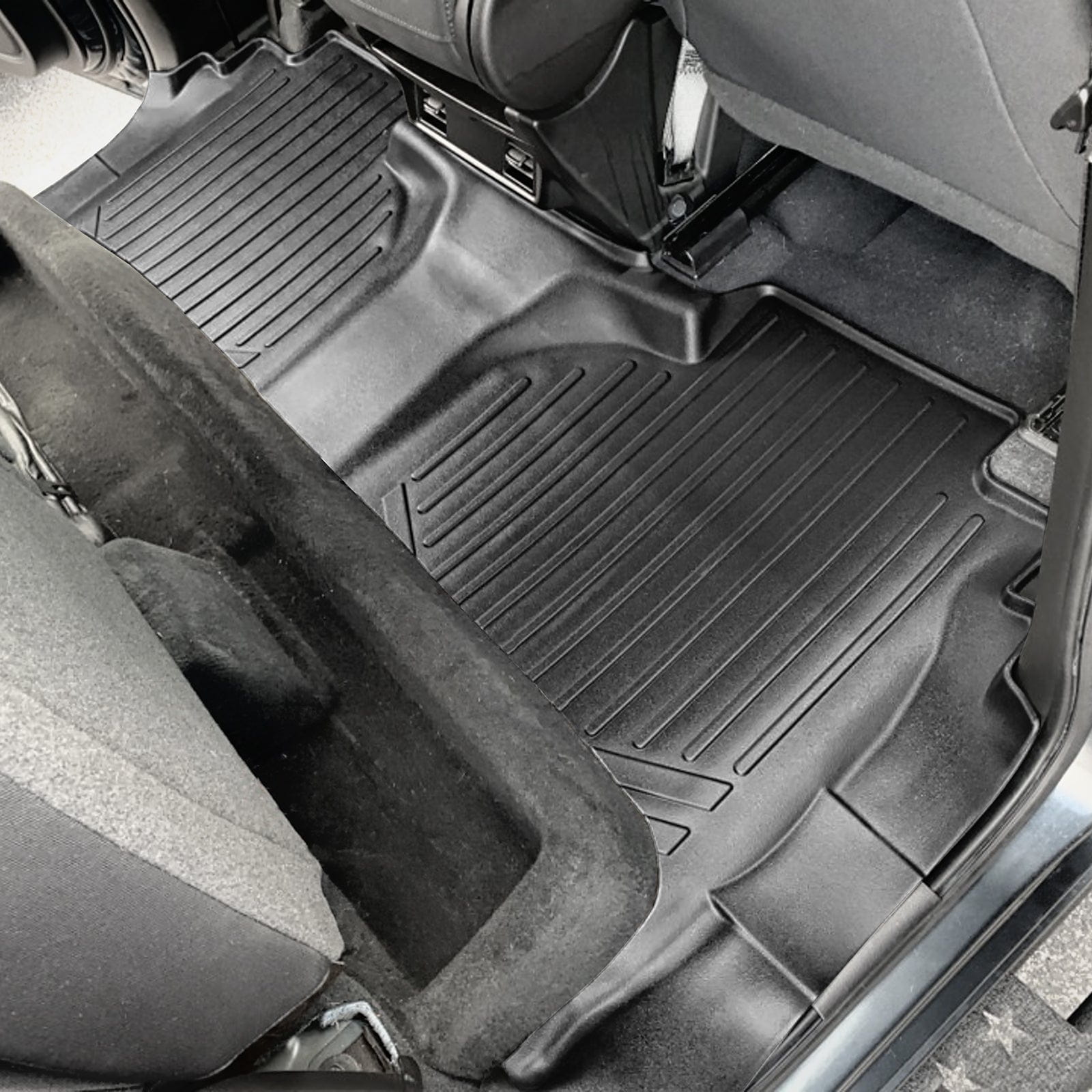 SMARTLINER Custom Fit Floor Liners For 2019-2026 Chevrolet Silverado 1500 Double Cab with Carpet Flooring and 1st Row Bench Seat and OTH Coverage (with 2nd Row Under Seat Storage)