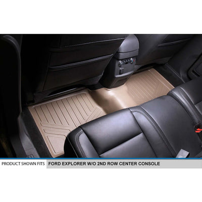 SMARTLINER Custom Fit Floor Liners For 2017-2019 Ford Explorer without 2nd Row Center Console