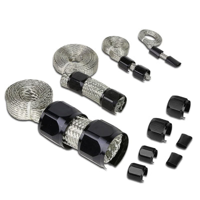 Universal Braided Stainless Steel Hose Set - Black