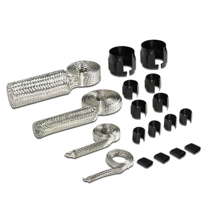 Universal Braided Stainless Steel Hose Set - Black