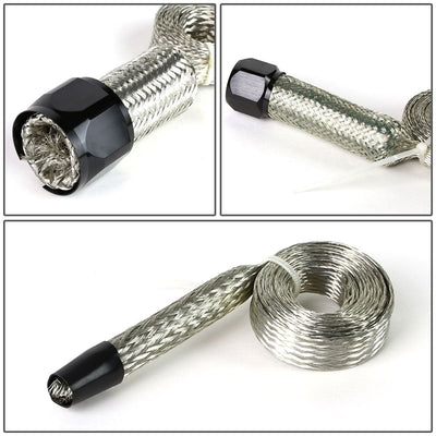 Universal Braided Stainless Steel Hose Set - Black