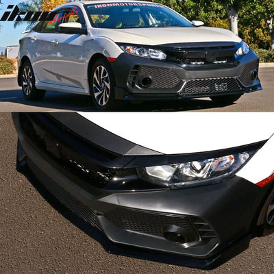 2016-2021 Honda Civic Type R Gloss Black Front Bumper Cover & Lip