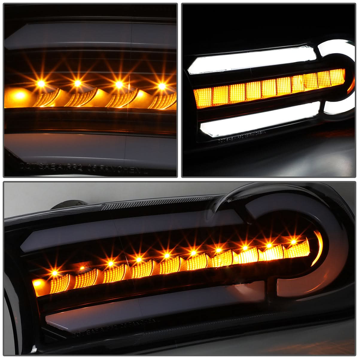 07-14 Toyota FJ Cruiser 3D Style LED DRL Bumper Lights - Black/Amber