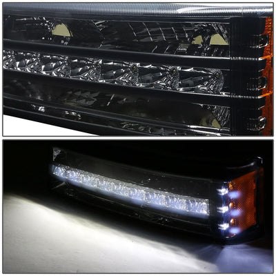 03-06 Chevrolet Silverado Avalanche LED DRL Bumper Lights Smoke