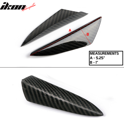 Universal V3 Style Front Bumper Lip Canards Splitters Fin 4Pc CF