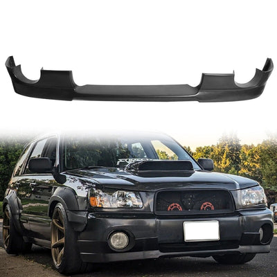 2003-2005 Subaru Forester DS Style Unpainted Black Front Bumper Lip PU