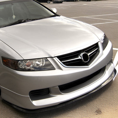 Fits Universal 1PC CS STI  Style Carbon Fiber Black Front Bumper Lip