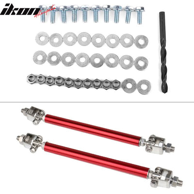 Fits 13-20 Toyota 86 Front Splitter w/ Hardware Matte  & Red Rods