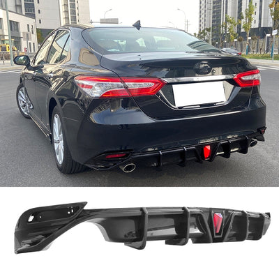 2018-2024 Toyota Camry LE XLE Carbon Fiber Print Rear Diffuser Lip PP