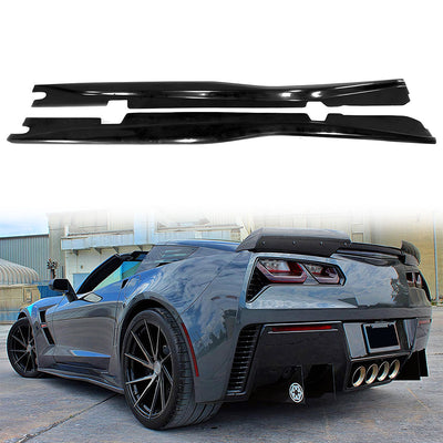 2014-2019 Chevrolet Corvette C7 Side Skirts Z07 Style Unpainted Black