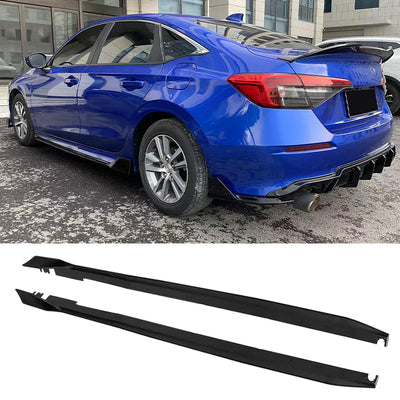 2022-2025 Honda Civic 11th Type R Side Skirts Rocker Panel Matte Black