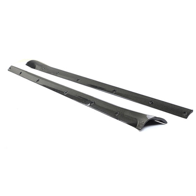 2021-2025 Tesla Model S Gloss Black Revozport Side Skirts Carbon Fiber