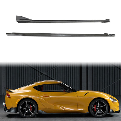 2020-2025 Toyota GR Supra A90 MZ Speed Side Skirts Gloss Carbon Fiber
