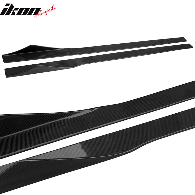Universal 75 Inch Side Skirt Extension Splitter Carbon Fiber CF