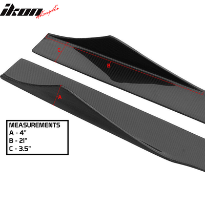2010-2014 Ford Mustang 75 Inch Side Skirt Splitter CF Carbon Fiber