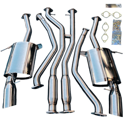 Stainless Full Catback Exhaust Muffler For BMW 335i E90 E92 07-10 N54 Polished