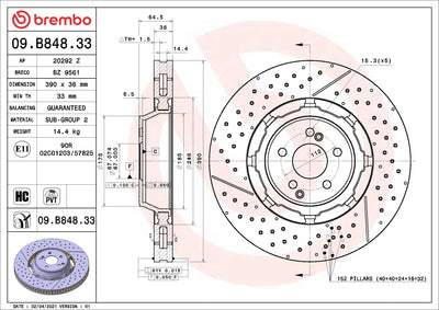 Brembo Disc Brake Rotor 09.B848.33