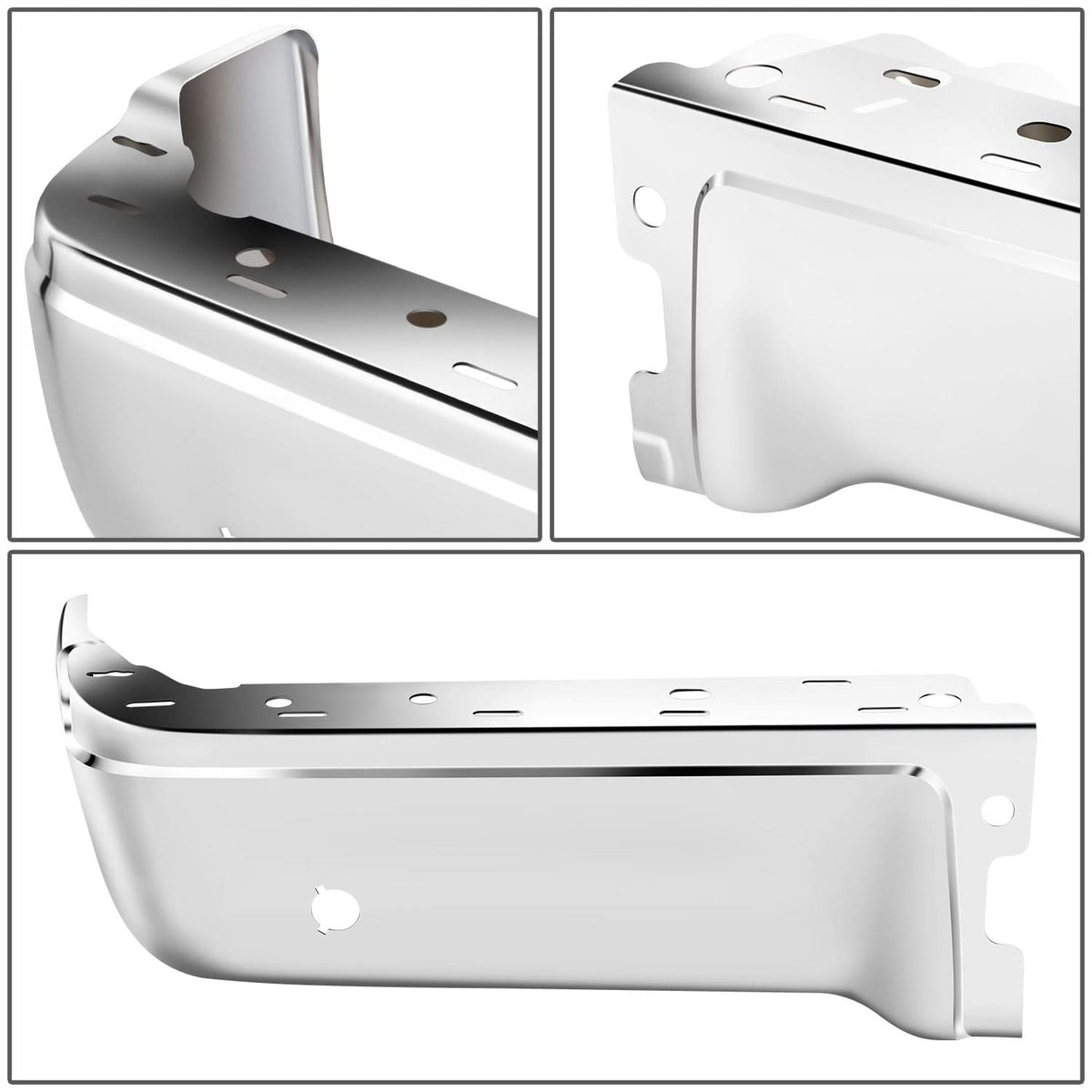 09-14 Ford F-150 Fleetside Rear Bumper Cover w/ Sensor Holes Chrome