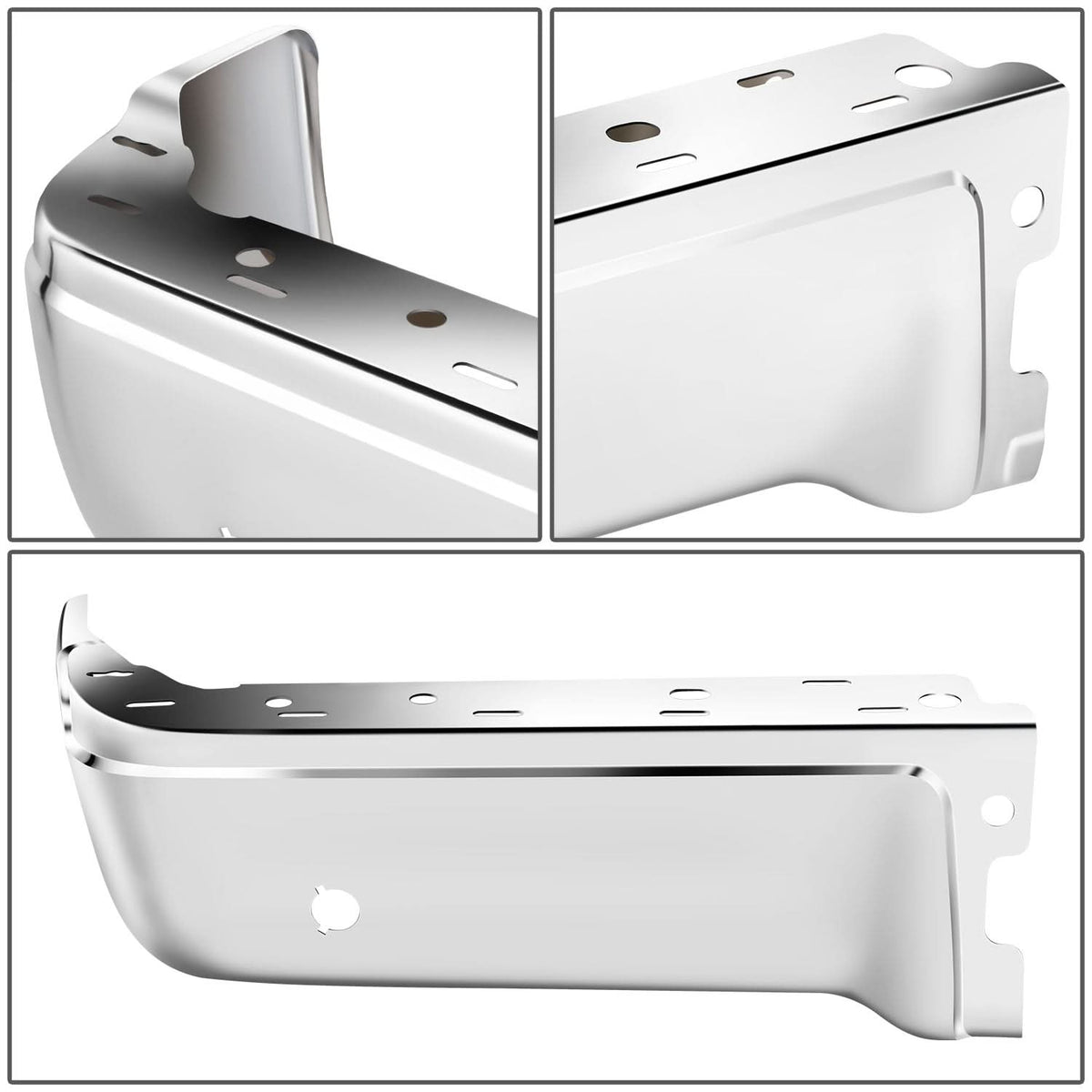 09-14 Ford F-150 Fleetside Rear Bumper Cover w/ Sensor Holes Chrome