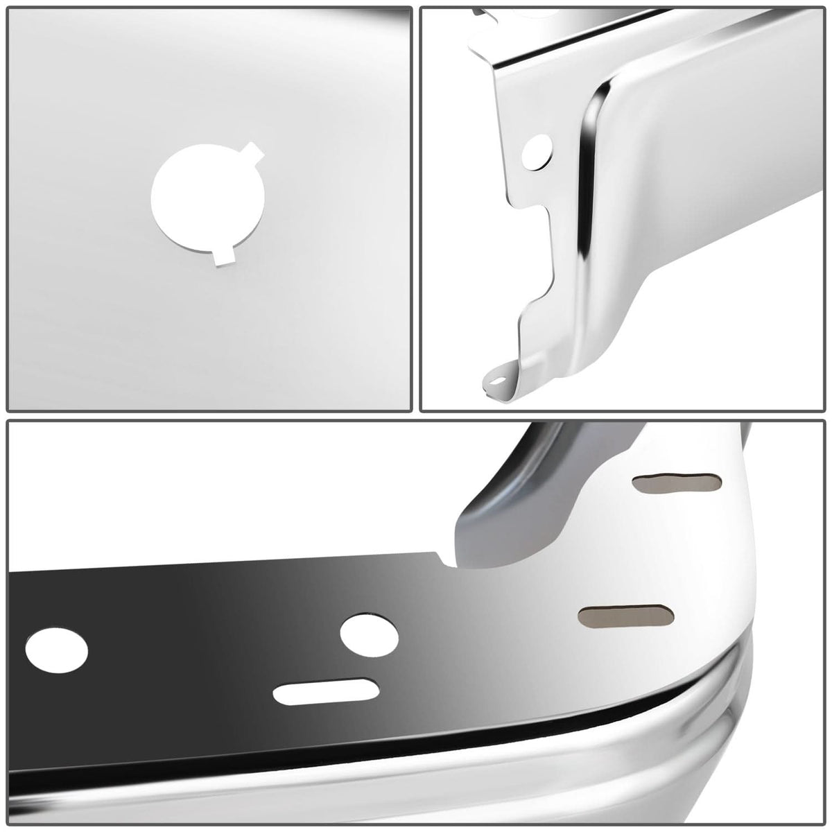 2009-2014 Ford F-150 Rear Bumper Cover - Chrome with Sensor Holes