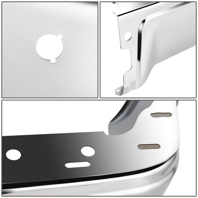 2009-2014 Ford F-150 Rear Bumper Cover - Chrome with Sensor Holes