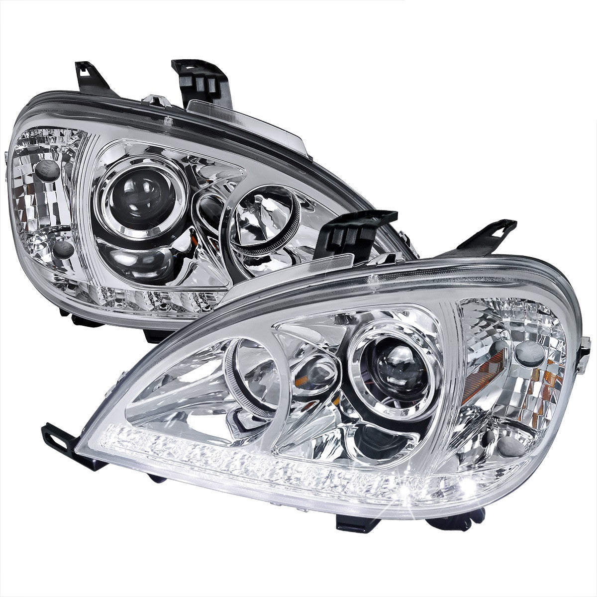 Spec-D 02-05 Mercedes ML W163 Projector Headlights Black/Smoked