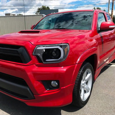 Spec-D 12-15 Tacoma Projector Headlights LED Bar Black