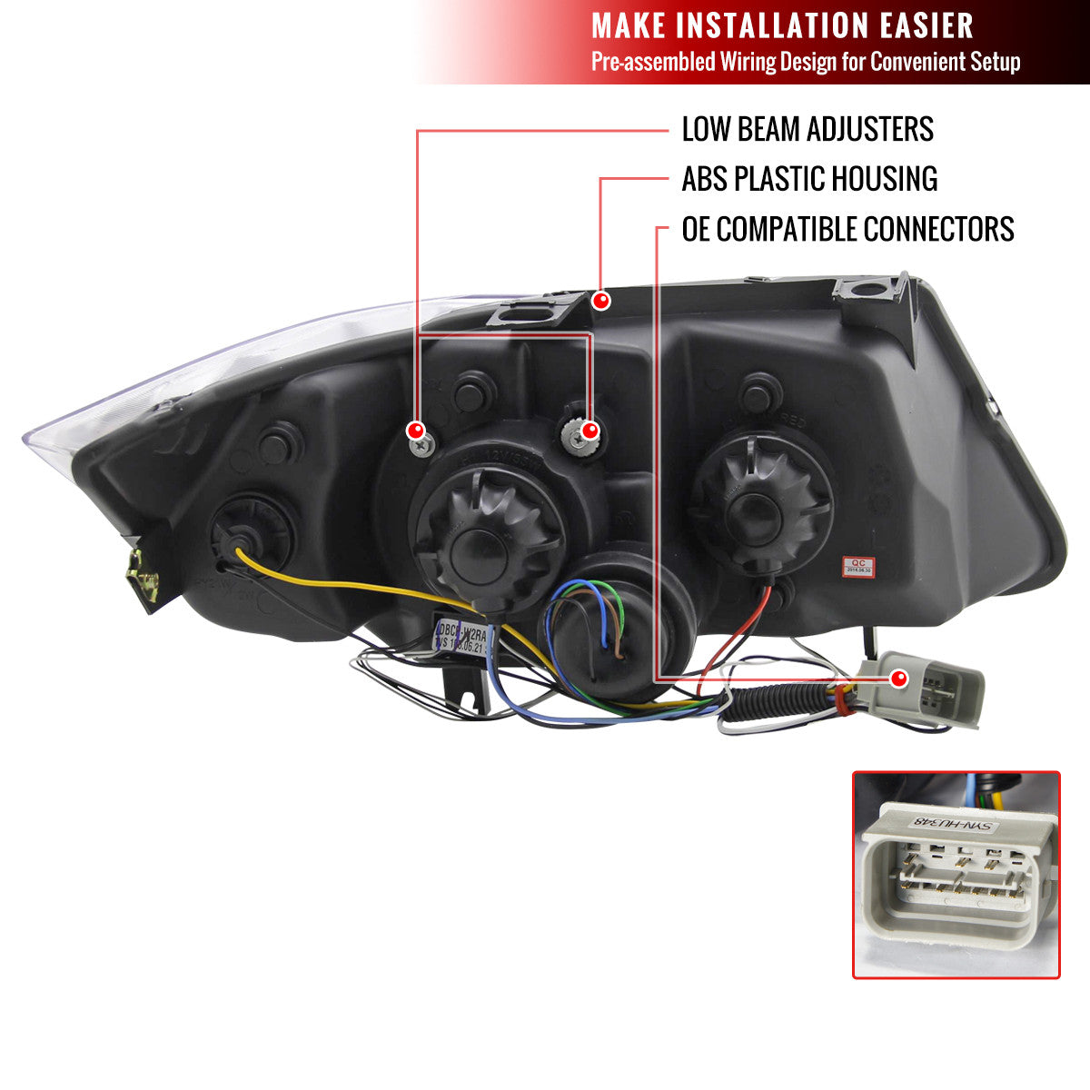 Spec-D 06-08 BMW 3-series E90 Projector Headlights Chrome 4Dr