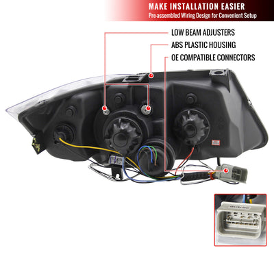 Spec-D 06-08 BMW 3-series E90 Projector Headlights Chrome 4Dr