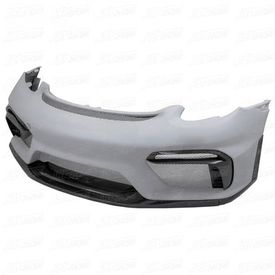 GT4 Style Half Carbon Fiber Front Bumper for Porsche Cayman 981 13-15