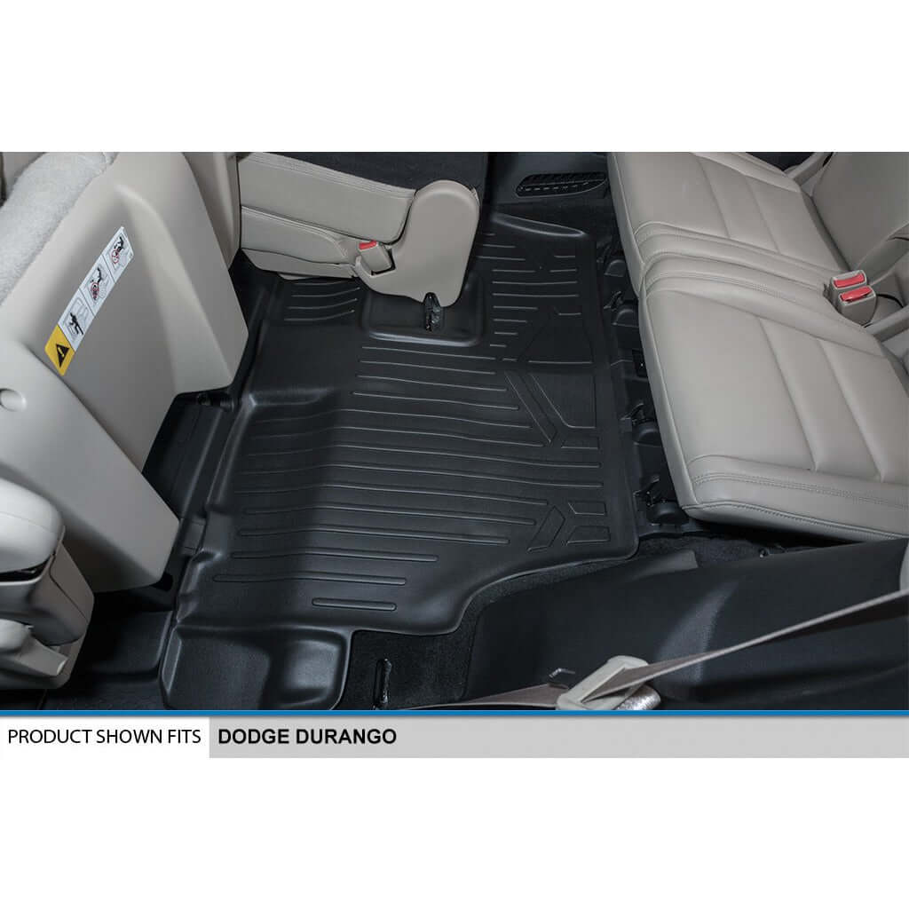 Smart Trim™ Floor Liners For 2013-16 Durango with 1st Row Dual Floor Hooks & 2nd Row Bench Seat