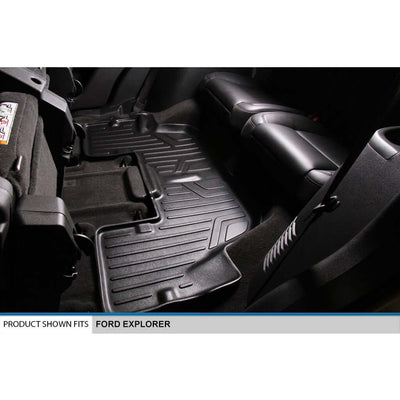 SMARTLINER Custom Fit Floor Liners For 2017-2019 Ford Explorer with 2nd Row Center Console