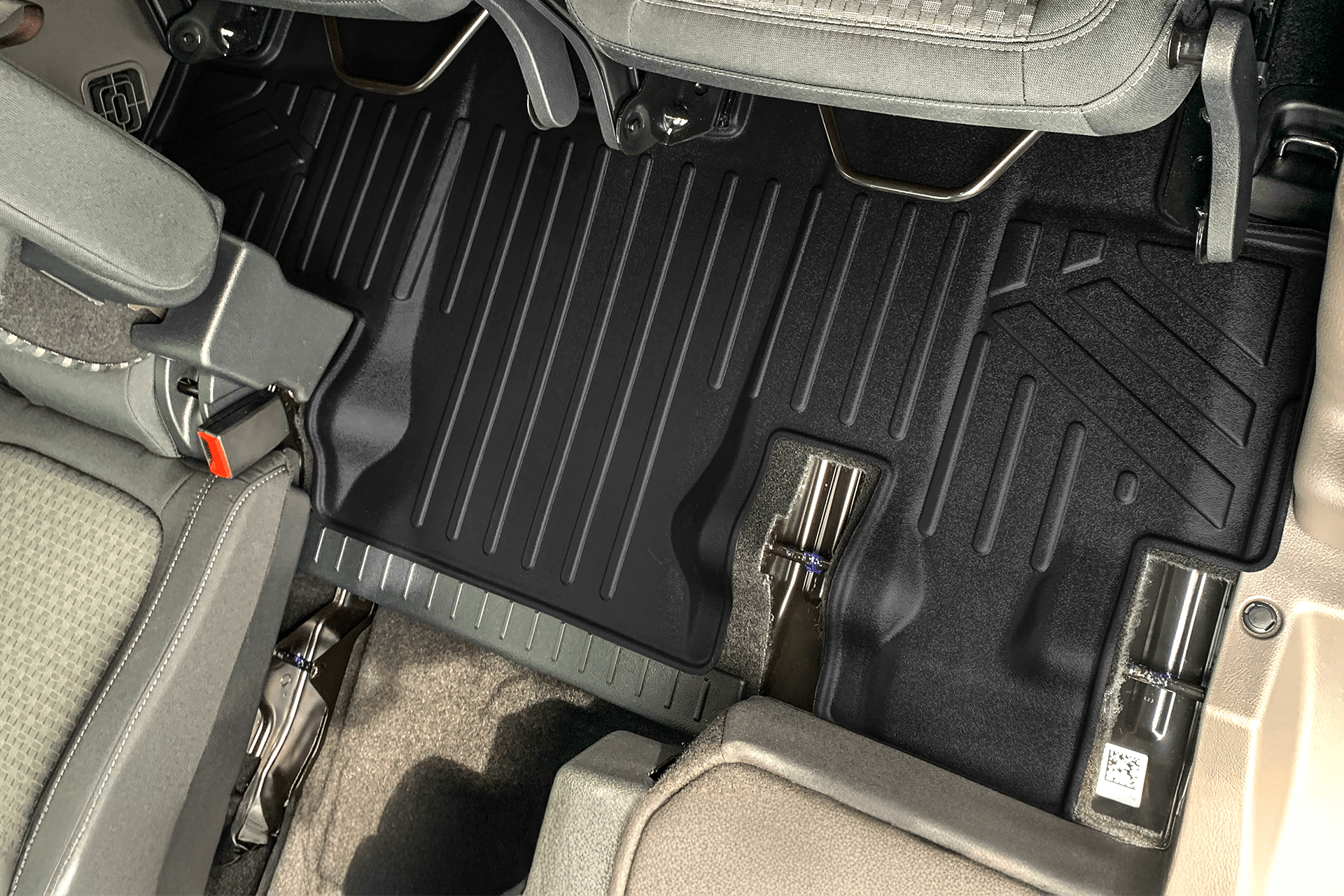 SMARTLINER Custom Fit Floor Liners For 2014-2017 Transit Connect With Carpet Flooring (Long Wheelbase & 2nd Row Bucket Seats)