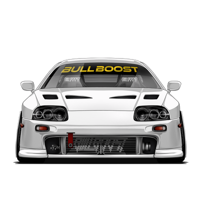 Bull Boost Vinyl Window Banner - Modern
