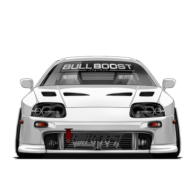 Bull Boost Vinyl Window Banner - Modern