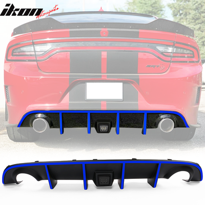 2015-2023 Dodge Charger Rear Diffuser w/ LED Lamp & Reflective Tape PP