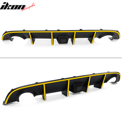 2015-2023 Dodge Charger Rear Diffuser w/ LED Lamp & Reflective Tape PP