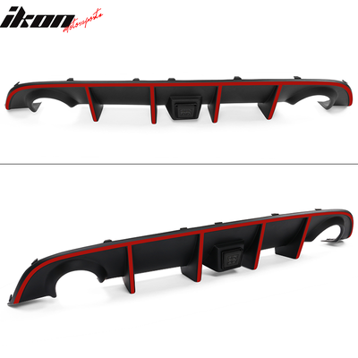 2015-2023 Dodge Charger Rear Diffuser w/ LED Lamp & Reflective Tape PP