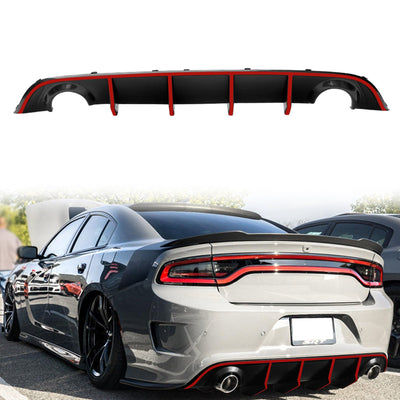 2015-2023 Dodge Charger SRT V2 Rear Diffuser with Reflective Tape PP