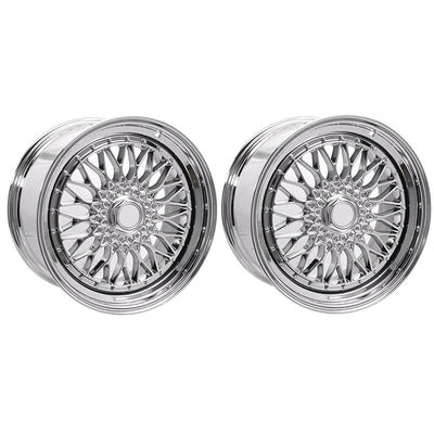 (2) 19X9.5 +40 5X114.3 / 5X120 Step Lip Deep Dish Mesh Wheels Rims