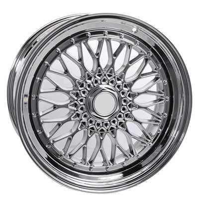 (2) 19X9.5 +40 5X114.3 / 5X120 Step Lip Deep Dish Mesh Wheels Rims