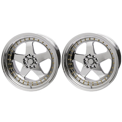 (2) 18X10 +30 5X100 / 5X114.3 Step Lip 5 Spoke Wheels Rim Replacement