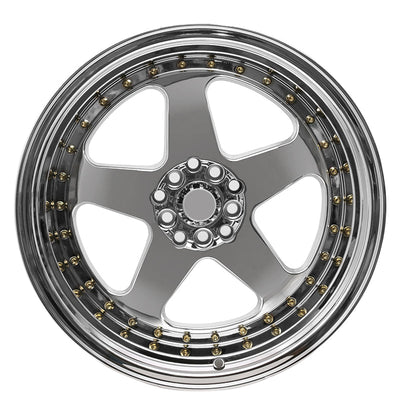(2) 18X10 +30 5X100 / 5X114.3 Step Lip 5 Spoke Wheels Rim Replacement