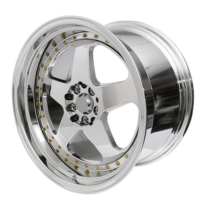 (2) 18X10 +30 5X100 / 5X114.3 Step Lip 5 Spoke Wheels Rim Replacement