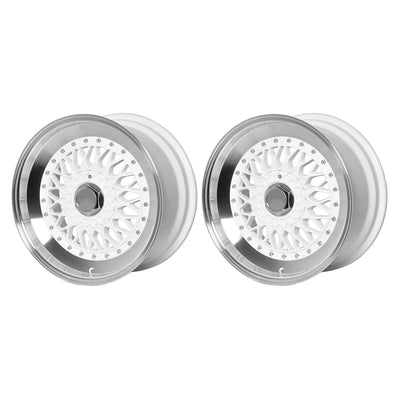 (2) 17X8.5 +25 5X100 / 5X114.3 Step Lip Deep Dish Mesh Wheels Rim Pair