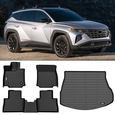 2022-2024 Hyundai Tucson Non-Hybrid 3D Floor Mats TPE + Trunk Mat