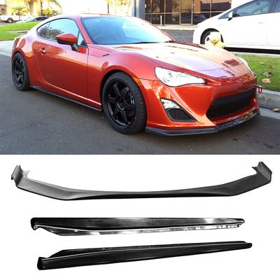 Side Skirts & Front Lip For 2013-2016 Scion FR-S GR Style PU Unpainted