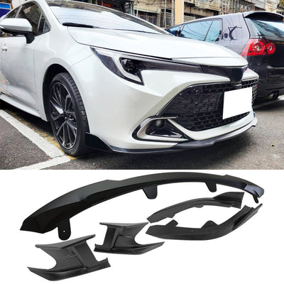 2022-2023 Toyota Corolla Matte Black 3PC Front Bumper Lip+Side Canards