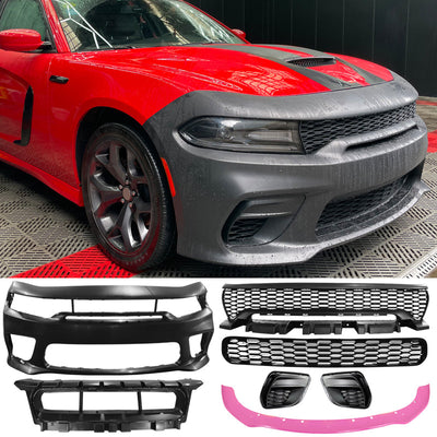 2015-2023 Dodge Charger Widebody Front Bumper Cover + Pink Lip PP